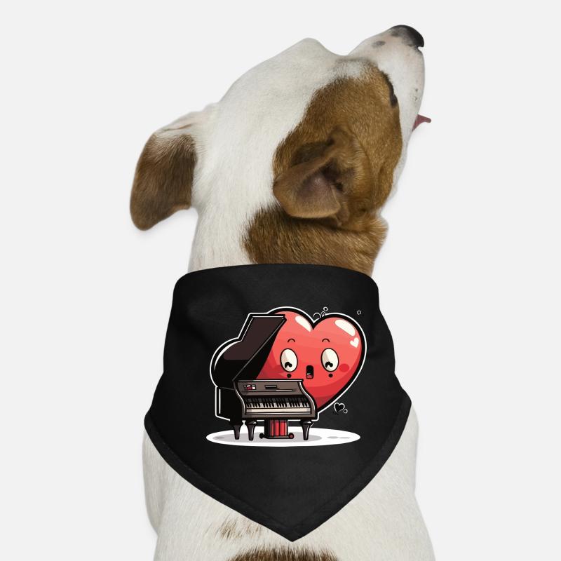 Bruit de cœur au pianoforte Bandana pour chien