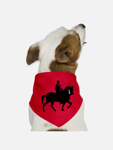Pferd und Reiter | Ritter | Lanze Reiten Rüstung - Hunde-Bandana - Rot - Vorne