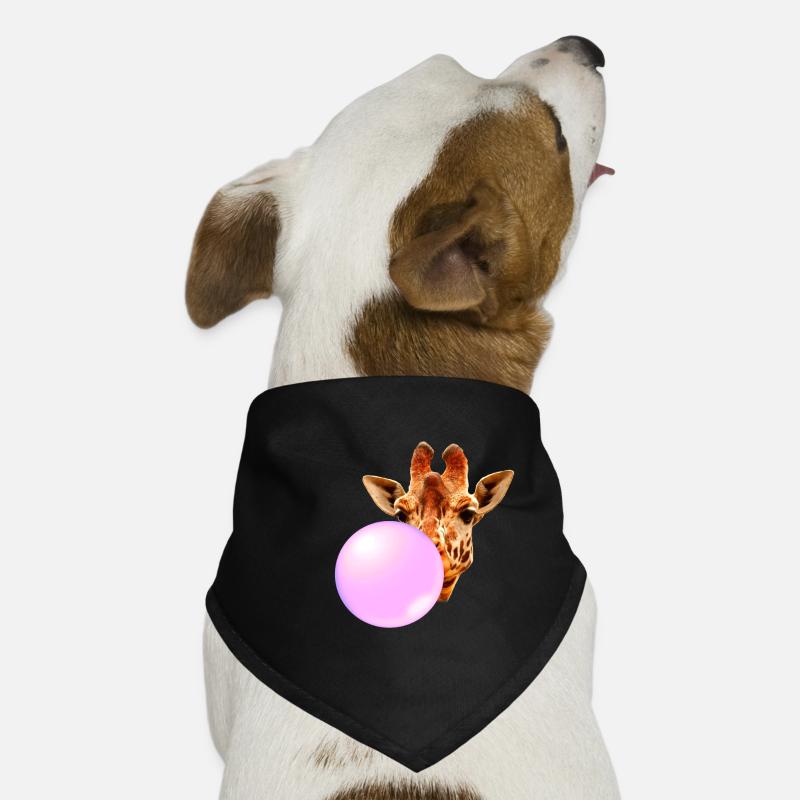 Giraffe Mit Kaugummi Hunde-Bandana