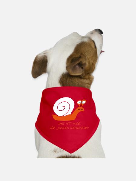 Das ist Inge wir joggen - Hunde-Bandana - Rot - Vorne