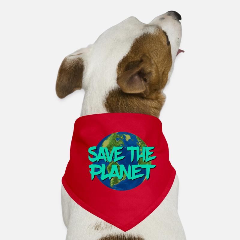 Save the planet Dog Bandana
