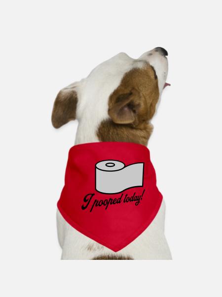 I pooped today Zitat - Hunde-Bandana - Rot - Vorne