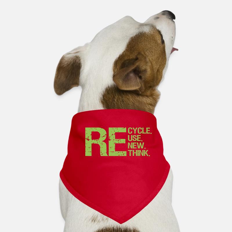 ReRecycler Réutiliser Repenser Repenser Bandana pour chien