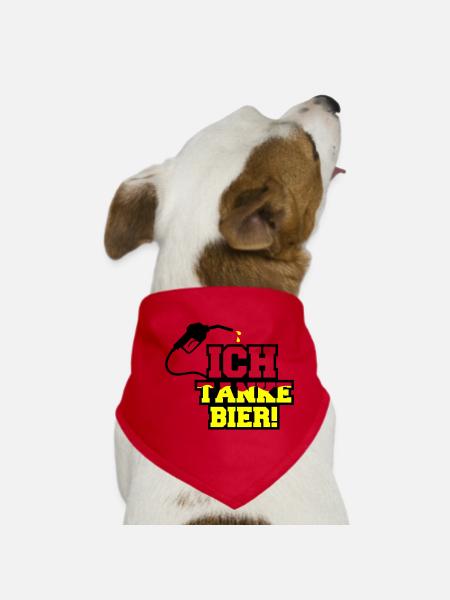 I fill up with beer 01 - Dog Bandana - red - Front