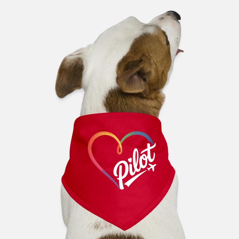 Pilot Herz Hunde-Bandana