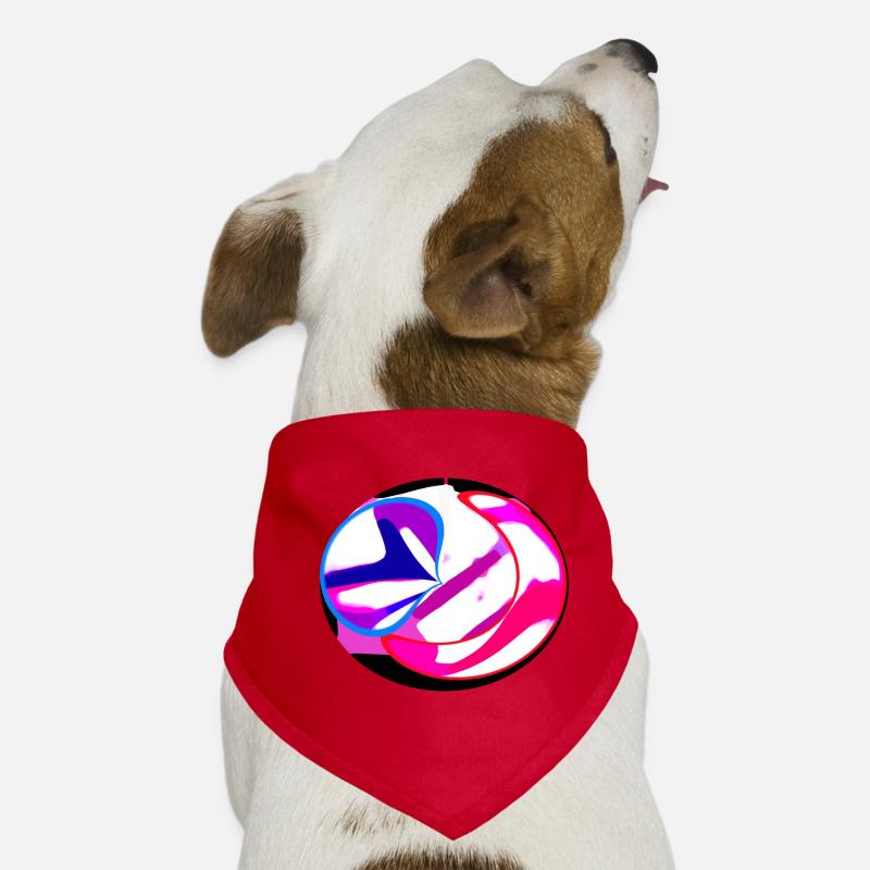 Neon Swirl Abstrakt Hunde-Bandana