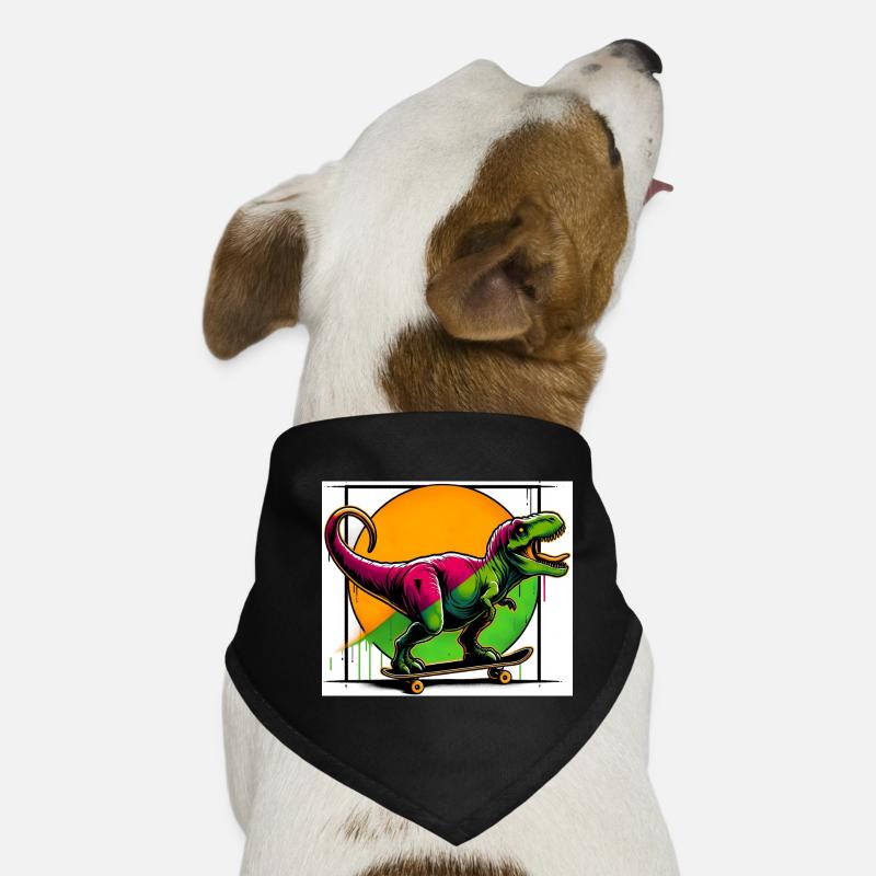 Dinosaure sur Skateboard Bandana pour chien