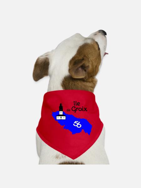Île de Groix - Bandana pour chien - rouge - Devant