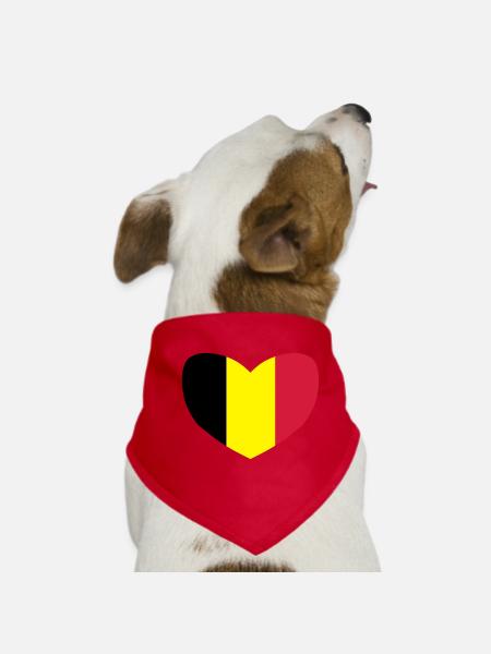 I love Belgium - Bandana pour chien - rouge - Devant