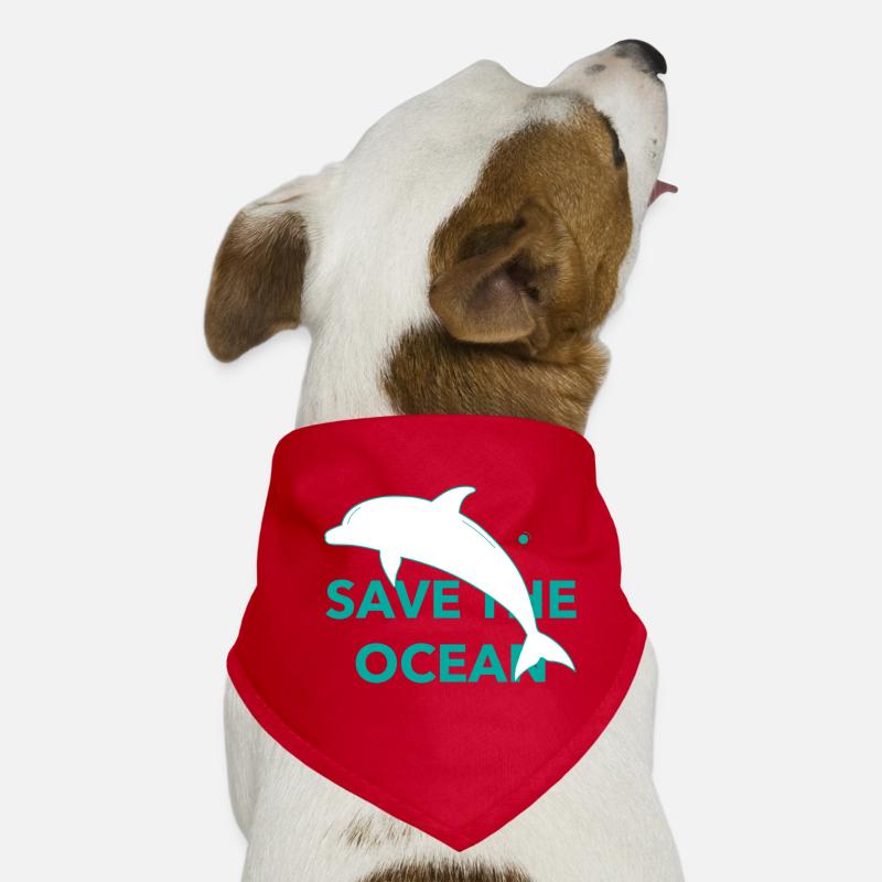 Save The Ocean Dog Bandana