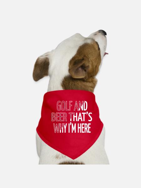 birthday present girlsgolf golfhoodie present idea - Hunde-Bandana - Rot - Vorne