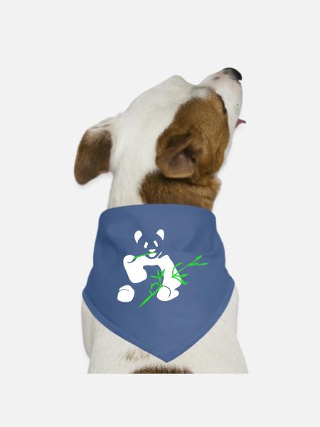 Panda with bamboo - Dog Bandana - red