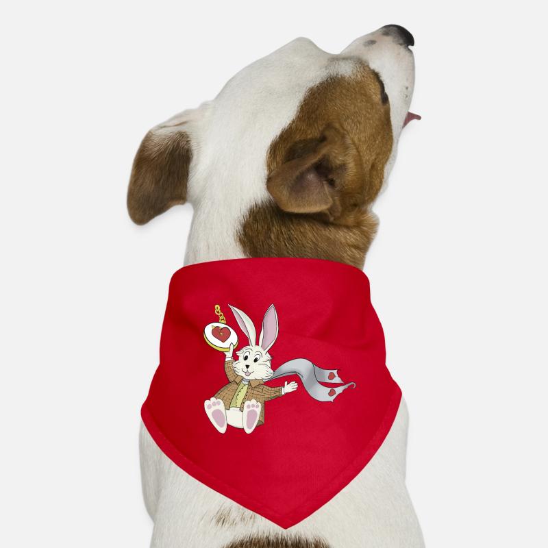 Weißes Kaninchen Hunde-Bandana