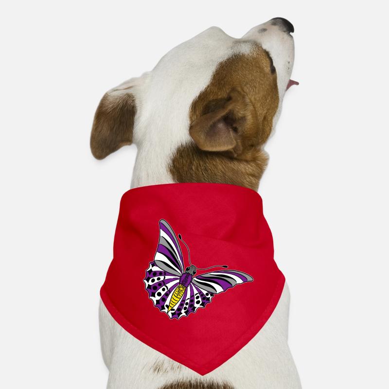 Schmetterling asexual non binary labrys lesbian Hunde-Bandana