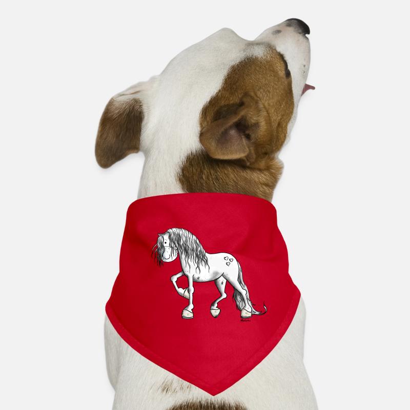 Mignon Cheval Blanc Bandana pour chien