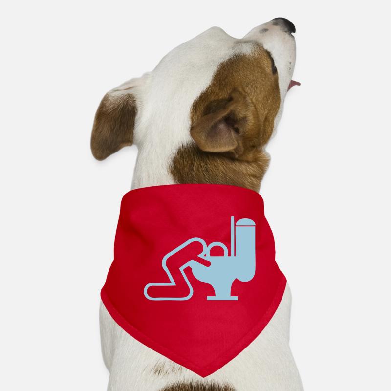 Erbrechen Mann Toilette Toilette wc Hunde-Bandana