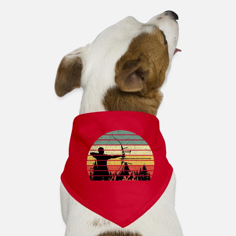 Vintage Bogen Schießen Pfeil und Bogen Hunde-Bandana
