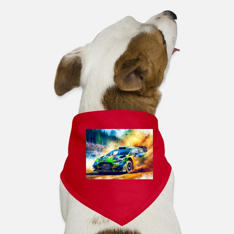 Course de voitures de rallye Bandana pour chien