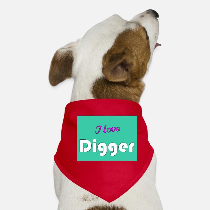 I love Digger Hunde-Bandana