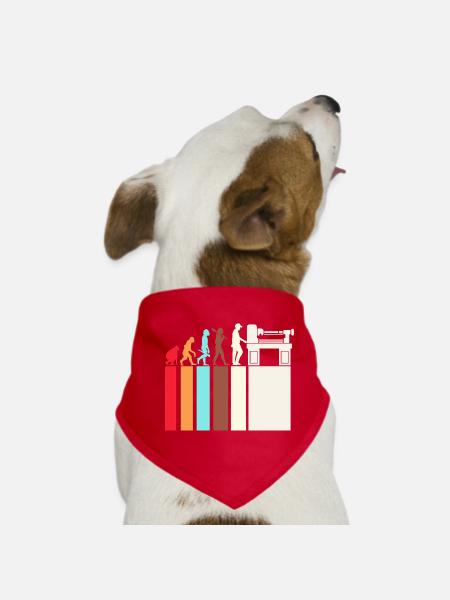 Serrurier Mécanicien CNC Génie Mécanique - Bandana pour chien - rouge - Devant