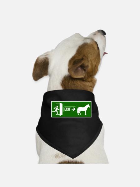 Exit out to the horse - Dog Bandana - black - Front
