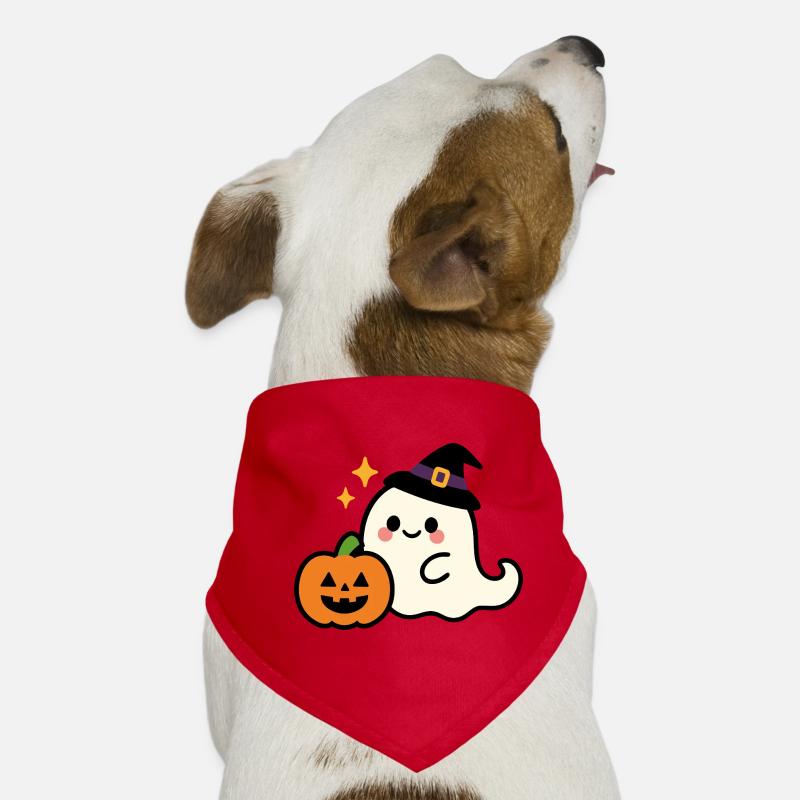 Mignon mais effrayant - Halloween Kawaii Ghost Bandana pour chien