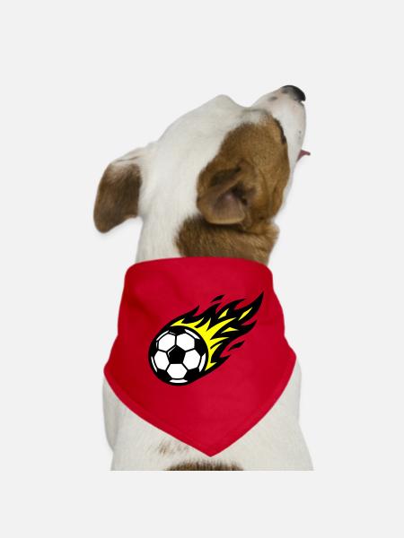 Ballon de Flamme de Football - Bandana pour chien - rouge - Devant