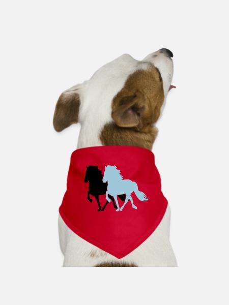 2 Tölter - Hunde-Bandana - Rot - Vorne