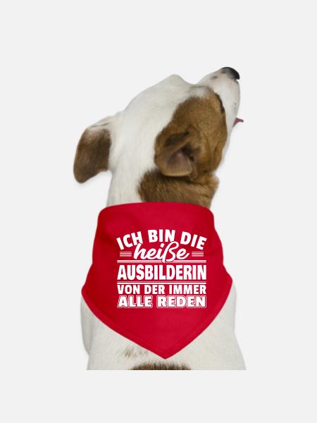 Heiße Ausbilderin - Hunde-Bandana - Rot - Vorne