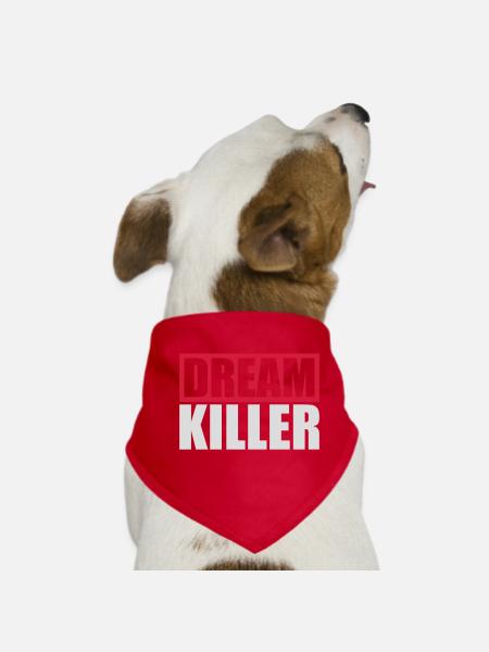 dream killer pessimists quote - Dog Bandana - red - Front