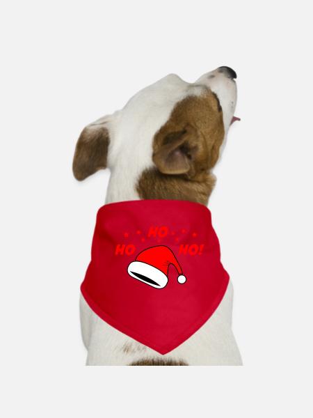 Chapeau de Noël - Bandana pour chien - rouge - Devant