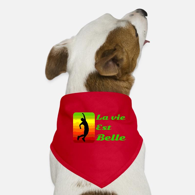La vie est belle! Bandana pour chien