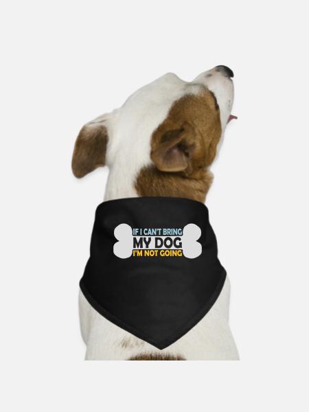 Citation Apportez mon chien - Bandana pour chien - noir - Devant