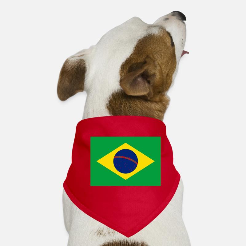 Brazil flag / Drapeau Brésil Bandana pour chien