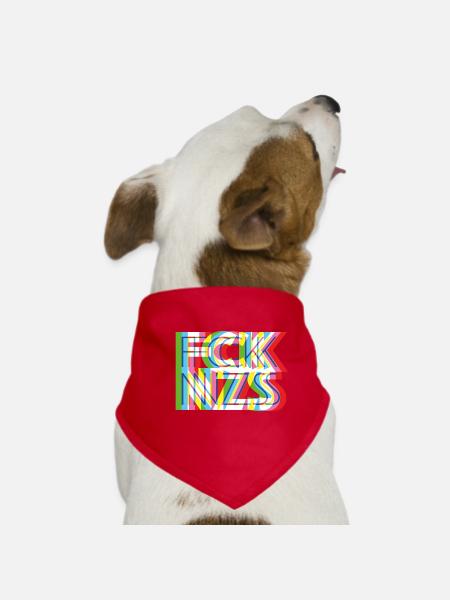 FCK NZS - Dog Bandana - red - Front