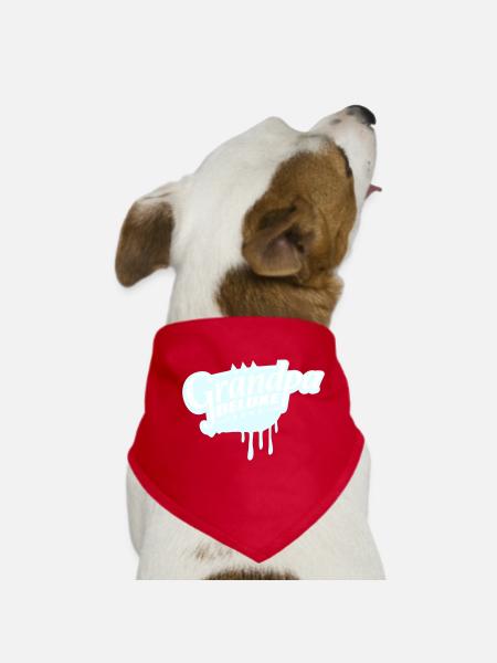 Grand-père Deluxe Meilleur grand-père Grand-père Amour Grand-père Logo de grand-père - Bandana pour chien - rouge - Devant