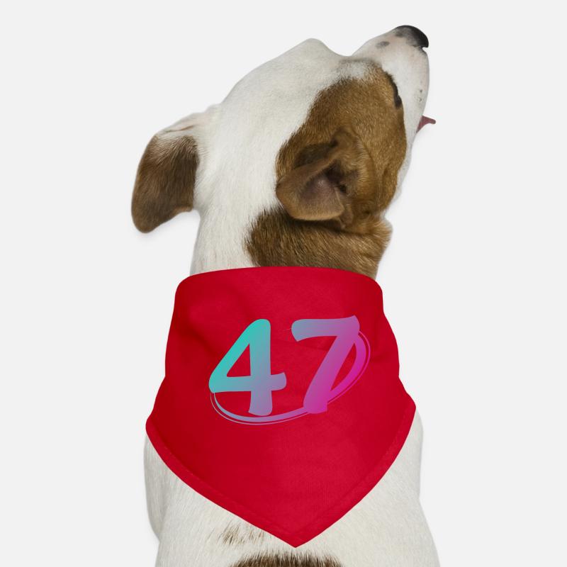Number 47 multicolor Dog Bandana