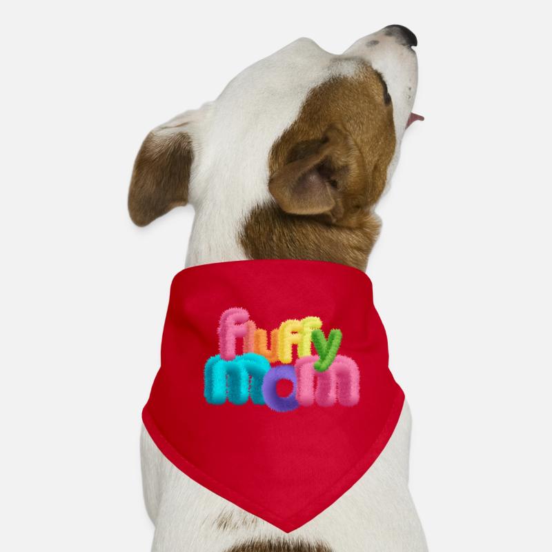 Fluffy Mom – Fluffy 3D Typography Dog Bandana