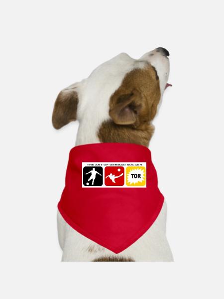 Football Allemagne Maillot Uniforme Football - Bandana pour chien - rouge - Devant