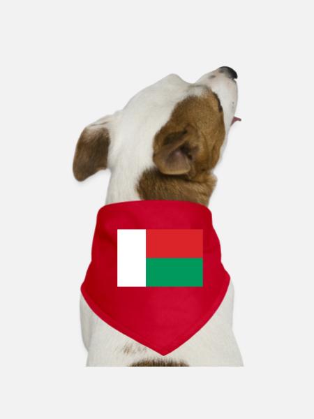 Madagascar - Dog Bandana - red - Front