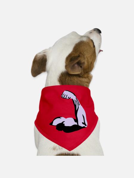Biceps, Muscle - Bandana pour chien - rouge - Devant
