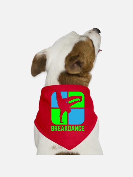 Breakdance B-Boy Streetdance Design Hip Hop Dance - Hunde-Bandana - Rot - Vorne