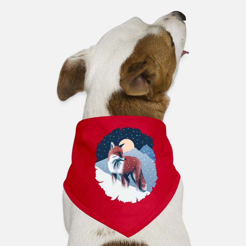 Fox in the snow Dog Bandana