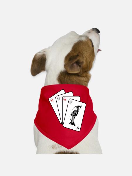 Grim Reaper Cards - Dog Bandana - red - Front