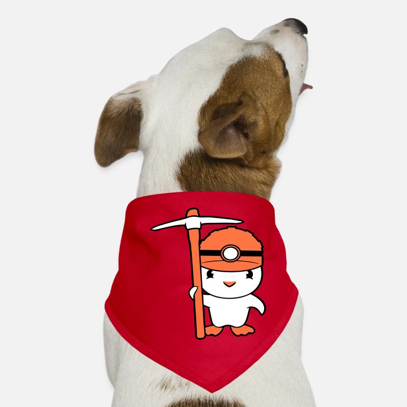 Ente Bergmann Spitzhacke Helm Lampe Minenarbeiter Hunde-Bandana