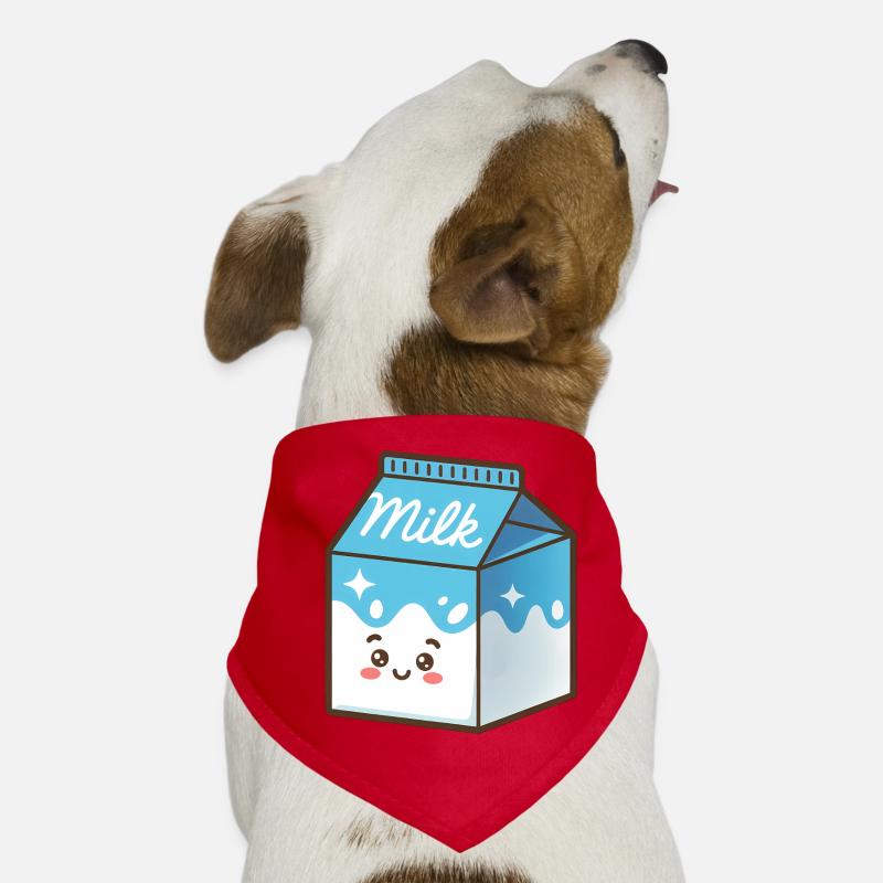 Kawaii Milch Karton Hunde-Bandana