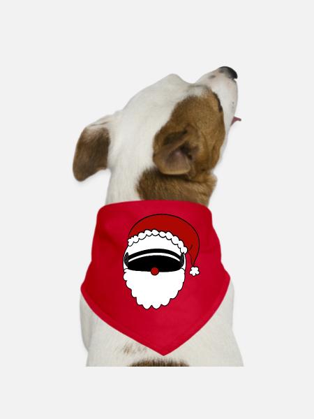 Casque du Père Noël - Bandana pour chien - rouge - Devant