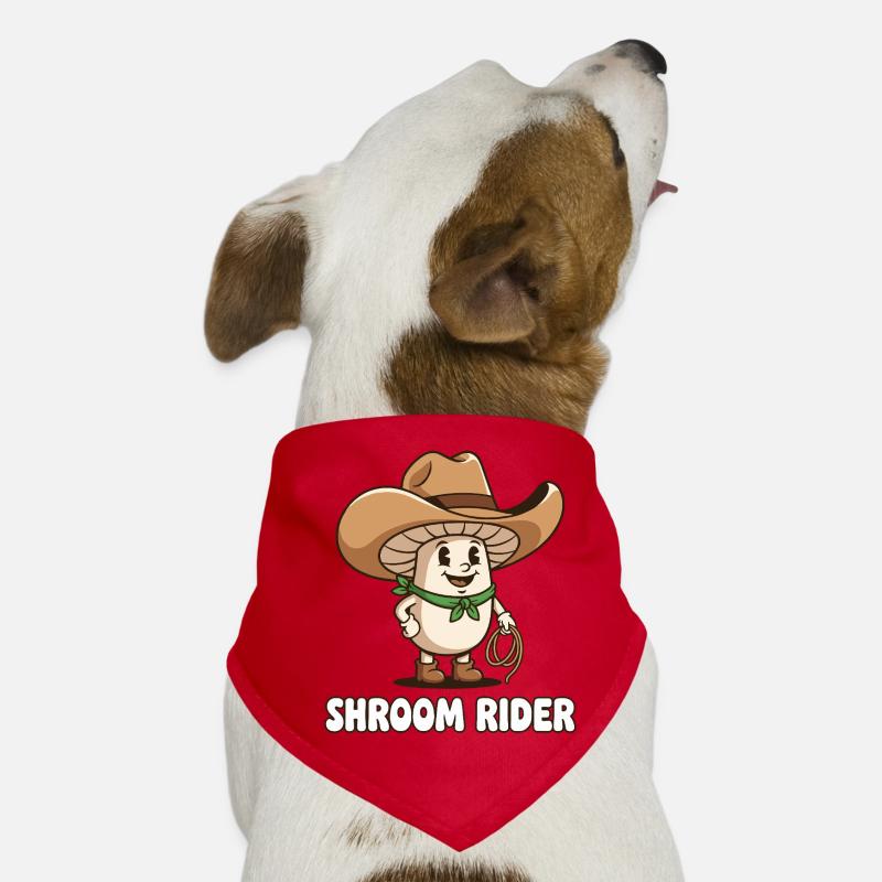 Champignon Cowboy Cavalier de Champignons Bandana pour chien