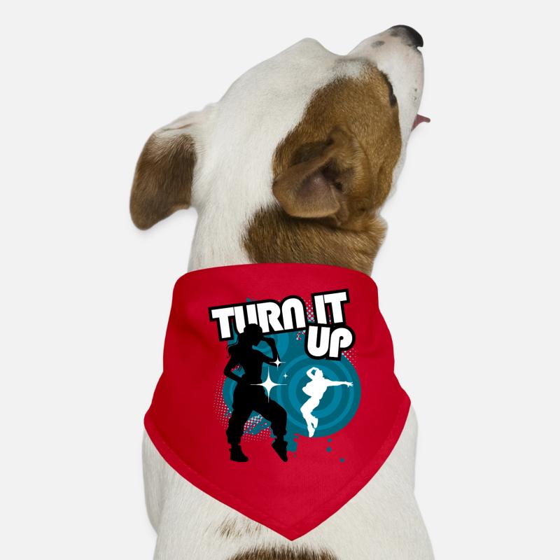 Turn It Up Neon Dance Dog Bandana