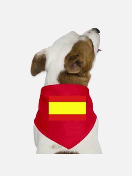 spain flag - Bandana pour chien - rouge - Devant